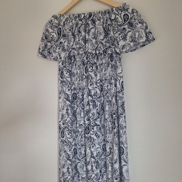 💙 Cotton On Paisley Maxi Lightweight Dress Preppy Boho Size M - Picture 3 of 10